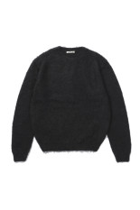 BRUSHED SUPER KID MOHAIR KNIT P/O - INK BLACK (A26AP04KM)