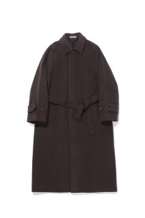 SUPER FINE WOOL MOSSER SOUTIEN COLLAR COAT - TOP BROWN (A26AC03WM)
