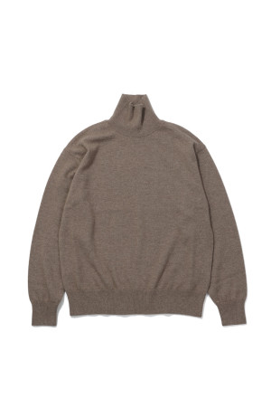 BABY CASHMERE KNIT TURTLE - NATURAL BROWN (A26AT07BC)