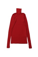 SUPER HIGH GAUGE SHEER RIB TURTLE NECK L/S TEE - RED (A00T02HF)