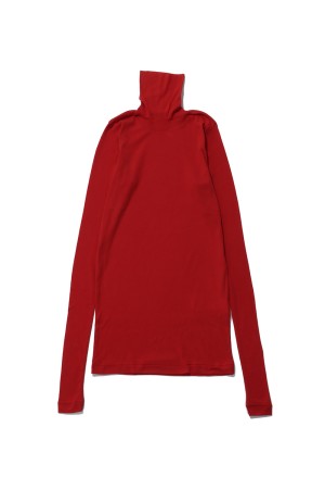 SUPER HIGH GAUGE SHEER RIB TURTLE NECK L/S TEE - RED (A00T02HF)