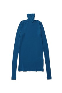 SUPER HIGH GAUGE SHEER RIB TURTLE NECK L/S TEE - BLUE (A00T02HF)
