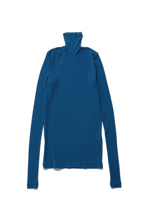 SUPER HIGH GAUGE SHEER RIB TURTLE NECK L/S TEE - BLUE (A00T02HF)