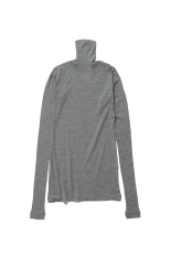 SUPER HIGH GAUGE SHEER RIB TURTLE NECK L/S TEE - TOP GRAY (A00T02HF)