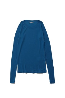 SUPER HIGH GAUGE SHEER RIB WIDE-NECK L/S TEE - RED (A26AP07HF)