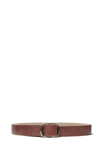 REVERSIBLE BUCKLE BELT - NATURAL BROWN (A26AB11RP)