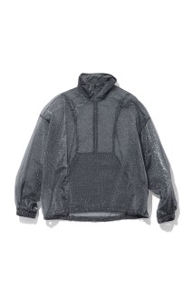 Floral Jacuqard Sheer Anorak - BLACK (MM26FW-JK001)