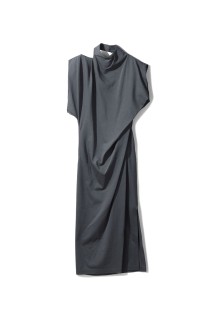 Cotton Jersey Asymmetric Dress - GREY (MM26FW-JS006)