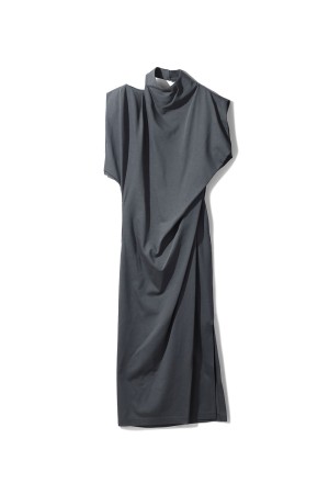 Cotton Jersey Asymmetric Dress - GREY (MM26FW-JS006)