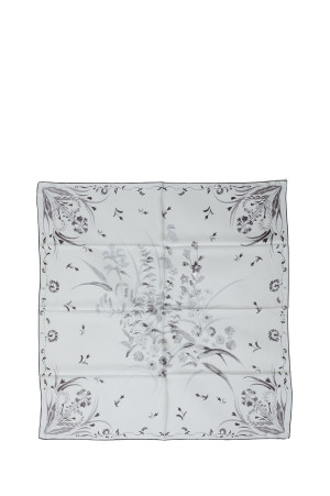 Hand Printed Silk Scarf_ - GRAY (MM26FW-AC315)