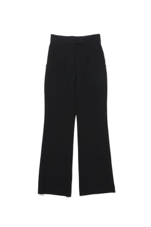 Triacetate High Waisted Center Creased Suit Trousers - BLACK (MM26FW-PT602)