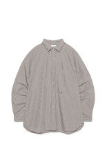 Regular Collar Striped Wind Shirt - Gray (S26FG062)