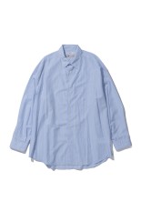SIDOGRAS L/S Oversized Regular Collar Shirt - GREEN PIN STRIPE (GM262-50027)