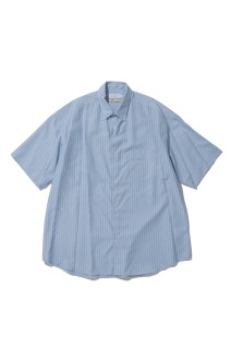 SIDOGRAS S/S Oversized Regular Collar Shirt - SAX STRIPE (GM262-50029)