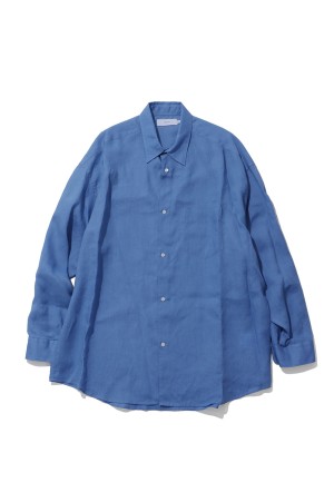 Linen L/S Oversized Regular Collar Shirt - BLUE (GM262-50039B)