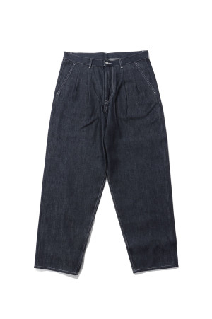 Selvage Denim Two Tuck Tapered Pants - INDIGO_RIGID (GU263-40060RB)