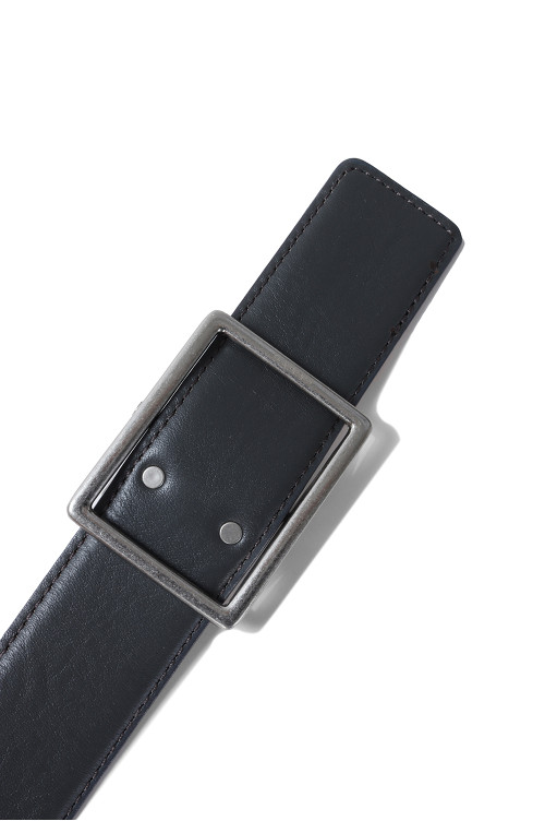 Graphpaper Holeless Leather Classic Belt - GRAY (GU263-90569B