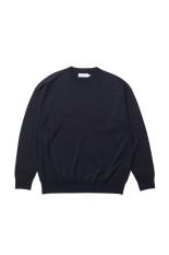 High Gauge L/S Oversized Crew Neck Knit - NAVY (GU263-80556B)