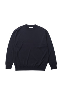 High Gauge L/S Oversized Crew Neck Knit - NAVY (GU263-80556B)
