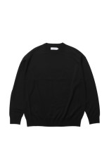 High Gauge L/S Oversized Crew Neck Knit - BLACK (GU263-80556B)