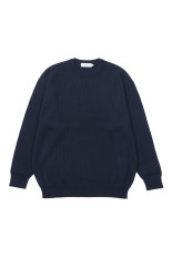 High Density Crew Neck Knit - NAVY (GU263-80540B)