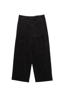 Suvin Corduroy Wide Straight Trousers - BLACK (GU263-40213B)