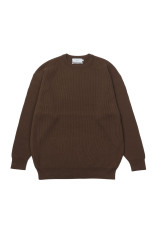 High Density Crew Neck Knit - BROWN (GU263-80540C)