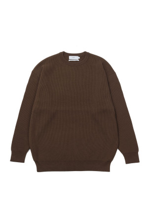 High Density Crew Neck Knit - BROWN (GU263-80540C)