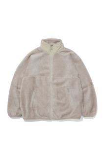 Wool Boa Zip-Up Blouson - BEIGE (GU263-30340)
