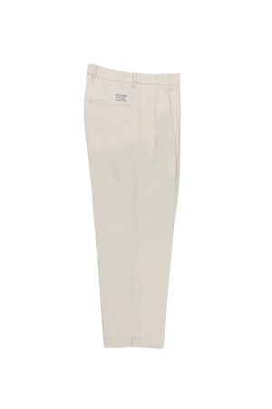 DOUBLE PLEATED CHINO TROUSERS / BEIGE (26SS-WMP-PT12)
