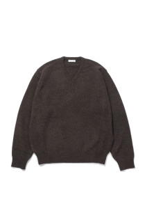 Lambswool V-neck Pullover - BROWN (KS26FKN09)