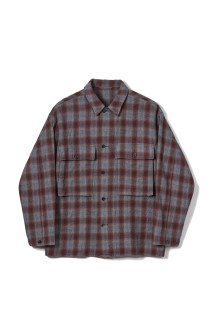 Alpaca Wool 2Pockets Shirt - GREY (KS26FSH11)