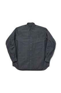 TECH BUTTON DOWN SHIRT L/S PLAIDS - CHARCOAL (BE-80026W)