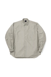 TECH REGULAR COLLAR SHIRT L/S STRIPE - LT.BROWN (BE-83026W)