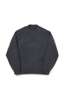 TECH KNIT CREW L/S Brewed Protein(TM) - CHARCOAL (BE-70026W)