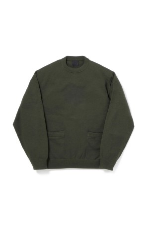 TECH KNIT CREW L/S Brewed Protein(TM) - D.OLIVE (BE-70026W)