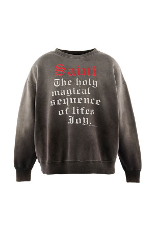 CREW NECK SWEAT / SAINT - BLACK (SM-MK1-0000-029)