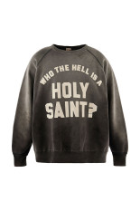 RAGLAN CRW N SWT / HOLY SAINT？ - BLACK (SM-MK1-0000-033)