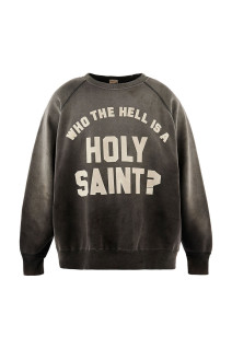 RAGLAN CRW N SWT / HOLY SAINT？ - BLACK (SM-MK1-0000-033)
