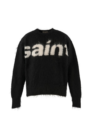 MOHAIR CREW KNIT / SAINT - BLACK (SM-MK1-0000-055)