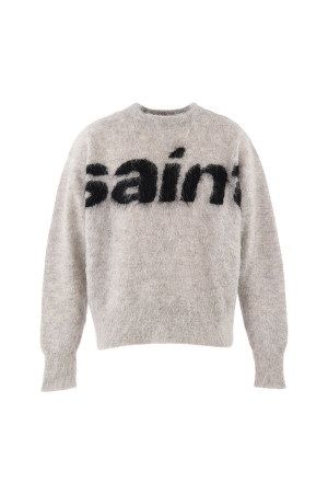 MOHAIR CREW KNIT / SAINT - GRAY (SM-MK1-0000-056)