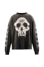 BAPE_LS T-SHIRT / SKULL - BLACK (SM-MK1-0000-C37)