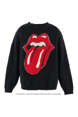 TRS_CRW N KNIT / LIPS&amp;TOHGUE - BLACK (SM-MK1-0000-C46)