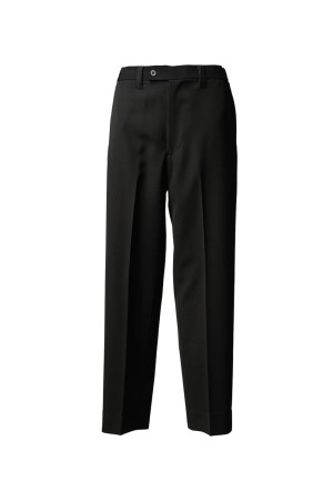 Tricker Twill One-tuck Tapered Slacks - BLACK (11261461601)