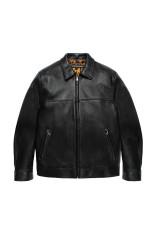 SINGLE RIDERS LEATHER JACKET ( TYPE-2 ) - BLACK (26FWE-WMO-BL04)