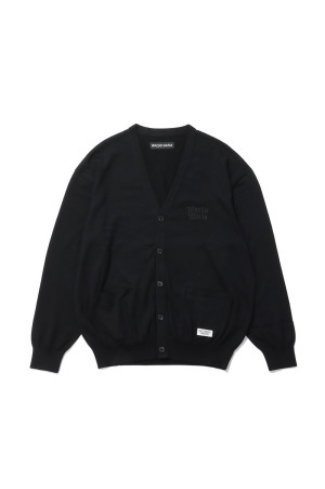 COTTON KNIT CARDIGAN ( TYPE-2 ) - BLACK (26FWE-WMK-KN04)