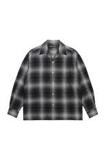 OMBRE CHECK OPEN COLLAR SHIRT L/S ( TYPE-1 ) - GRAY (26FWE-WMS-OC01)