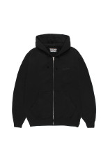 WASHED MIDDLE WEIGHT FULL ZIP HOODED SWEAT SHIRT - BLACK (26FWE-WMC-SS01)