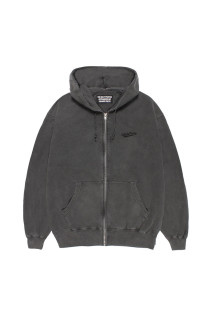 WASHED MIDDLE WEIGHT FULL ZIP HOODED SWEAT SHIRT - GRAY (26FWE-WMC-SS01)
