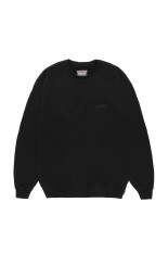 WASHED MIDDLE WEIGHT CREW NECK SWEAT SHIRT ( TYPE-1 ) - BLACK (26FWE-WMC-SS03)